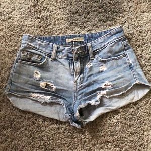 Free people distressed denim shorts 24